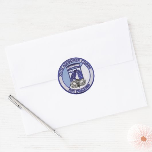 18e luchthaven ronde sticker (Envelop)