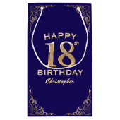 18e marinesolf en goudglitter klein cadeauzakje (Achterkant)