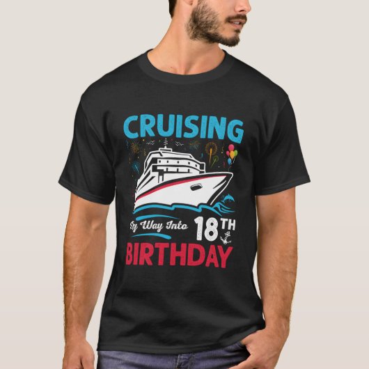 18e Mijn Weg Cruisen Naar Mijn 18e T-shirt (Voorkant)