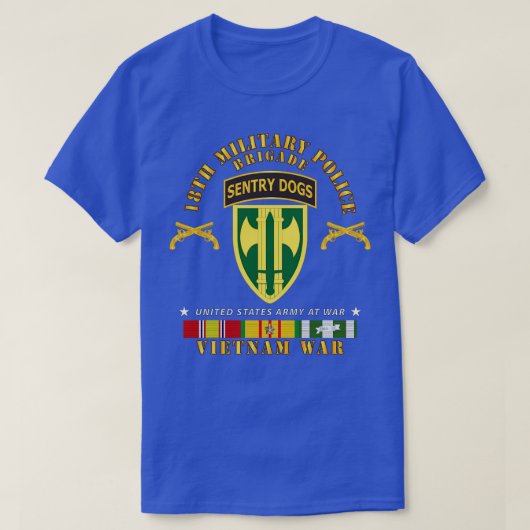 18e MP Brigade Sentry Dogs Tab Vietnam w VN SVC T-shirt (Design voorkant)