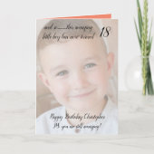 18e nog steeds geweldig sinaasappel en zwart verja kaart (Voorkant)