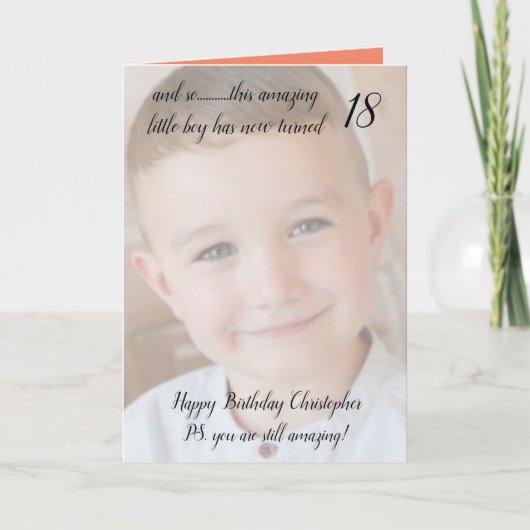 18e nog steeds geweldig sinaasappel en zwart verja kaart (Voorkant)