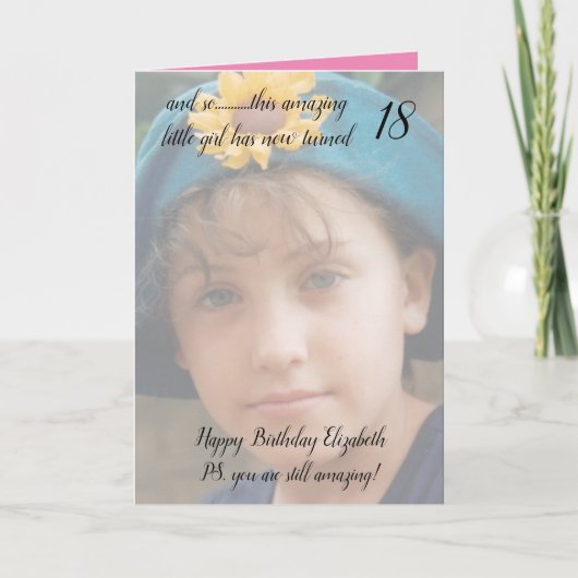 18e nog steeds verbazingwekkende roze en zwarte ve kaart (Voorkant)