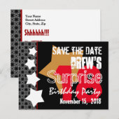 18e save the date moderne verjaardag A07 Aankondigingskaart (Voorkant / Achterkant)