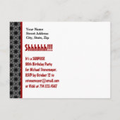 18e save the date moderne verjaardag A07 Aankondigingskaart (Achterkant)