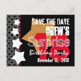 18e save the date moderne verjaardag A07 Aankondigingskaart