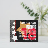 18e save the date moderne verjaardag A07 Aankondigingskaart (Staand voorkant)