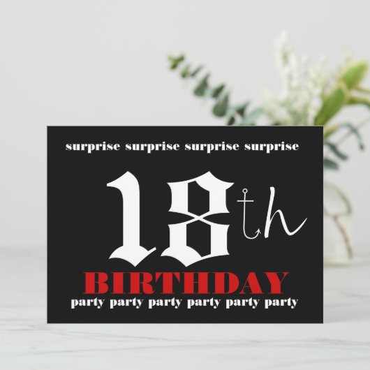 18e Sjabloon voor uitnodiging in het kader van de  (Staand voorkant)