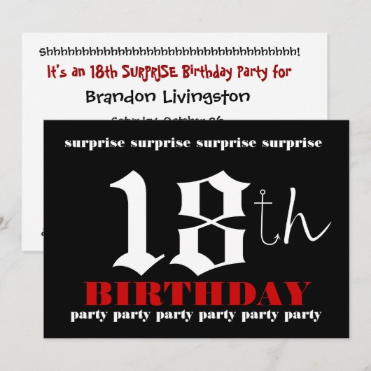 18e Sjabloon voor uitnodiging in het kader van de  (Voorkant / Achterkant)