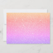 18e Sparkle Glitter Luxe Roze, Goud Paarse Kaart (Achterkant)