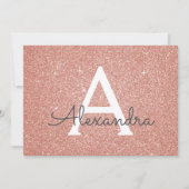 18e Sparkle Roos Gold Blush Pink Foto Kaart (Voorkant)