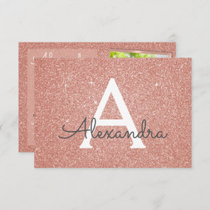 18e Sparkle Roos Gold Blush Pink Foto Kaart