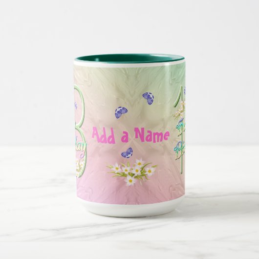 18e stijlvolle Mok van de vogelvlinder (Midden)