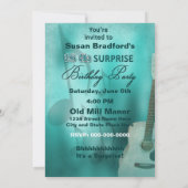 18e Surprise Birthday Party Invitation - Guitar Kaart (Achterkant)