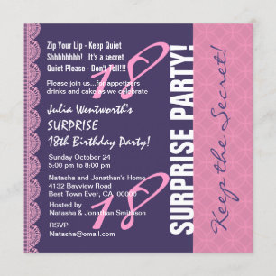 18e TEEN SURPRISE Verjaardag voor haar met Lace L6 Kaart