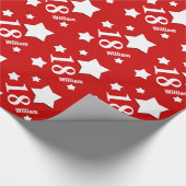 18e tiendaagse feestdag 3D STARS Cadeaupapier (Hoek)