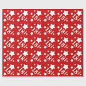 18e tiendaagse feestdag 3D STARS Cadeaupapier (Vlak)