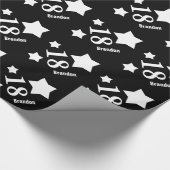 18e tiende verjaardag of eender welk jaar feesteli cadeaupapier (Hoek)