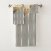 18e trouwdag Porselein Cat's Eye  Bad Handdoek (Insitu)