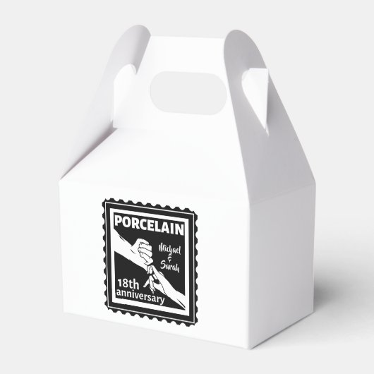 18e trouwdag porseleinen traditioneel bedankdoosjes (Achterkant)