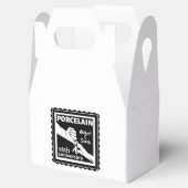 18e trouwdag porseleinen traditioneel bedankdoosjes (Geopend)