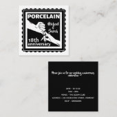 18e trouwdag porseleinen traditioneel informatiekaartje (Voorkant / Achterkant)