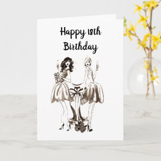 **18e TWEEDE DAG** WENSEN VOOR HAAR Kaart (Gele Bloem)