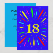 18e Uitnodiging op verjaardag van de partij (Voorkant / Achterkant)
