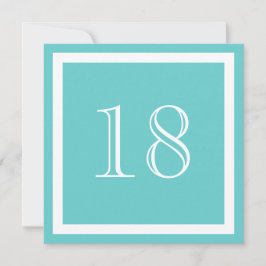 18e uitnodiging van de Birthday - Aqua