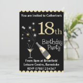 18e uitnodiging van de Birthday Party (Staand voorkant)