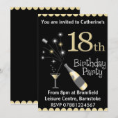 18e uitnodiging van de Birthday Party (Voorkant / Achterkant)