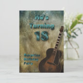 18e uitnodiging van de Birthday Party - Brown/Blau (Staand voorkant)