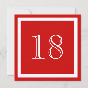 18e uitnodiging van de Birthday Party - Red