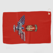 18e Veldartillerie Brigade Airborne Eagle Golfhanddoek (Horizontaal)