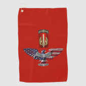 18e Veldartillerie Brigade Airborne Eagle Golfhanddoek (Voorkant)