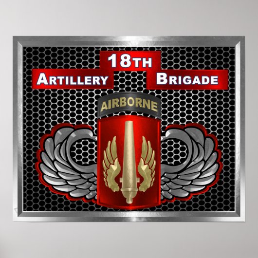 18e veldartillerie-brigade-airborne poster (Voorkant)