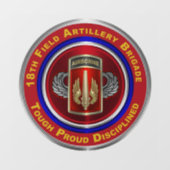 18e veldartillerie-brigade AIRBORNE Raamsticker (Vel)