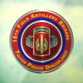 18e veldartillerie-brigade AIRBORNE Raamsticker
