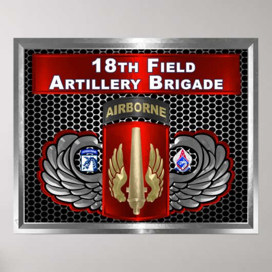 18e veldartillerie-brigade-XVIII Airborne Poster (Voorkant)
