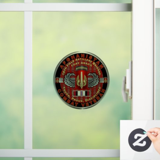 18e veldartillerijbrigade Afghanistan Veteraan Raamsticker (Huis)