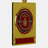 18e veldartillerijbrigade Afghanistan Veteraan Verguld Banner Ornament (Rechts)