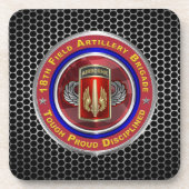 18e veldartillerijbrigade in de lucht bier onderzetter (Voorkant)