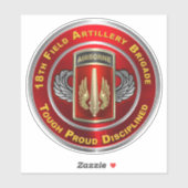 18e veldartillerijbrigade in de lucht sticker (Vel)