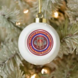 18e veldartillerijbrigade keramische bal ornament