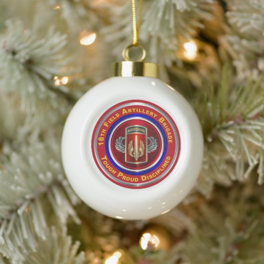 18e veldartillerijbrigade keramische bal ornament (Boom)