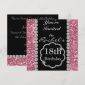 18e VERBORGING uitnodiging van de Birthday Party (Voorkant / Achterkant)