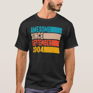18e verjaardag 18 jaar oud Geweldige sinds septemb T-shirt