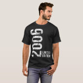 18e verjaardag 18 jaar oud meisje jongen 2006 t-shirt (Voorkant volledig)