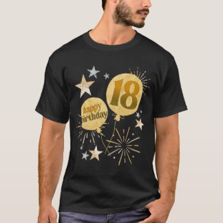 18e verjaardag 18 jaar oude verjaardag t-shirt
