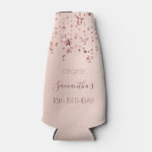 18e Verjaardag 18 Party roos Gold Stars Flesjeskoeler (Voorkant)